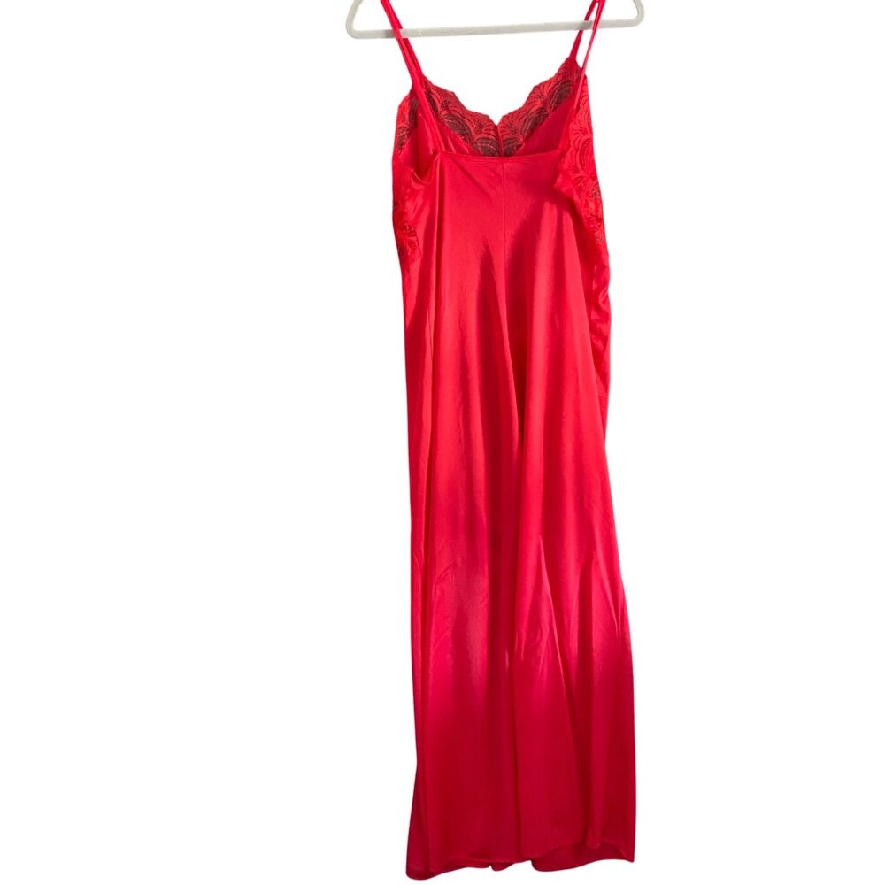 Petra Fashion Nightgown Red Nylon Lace Lingerie Bridal Romantic Valentine USA L - Picture 7 of 12